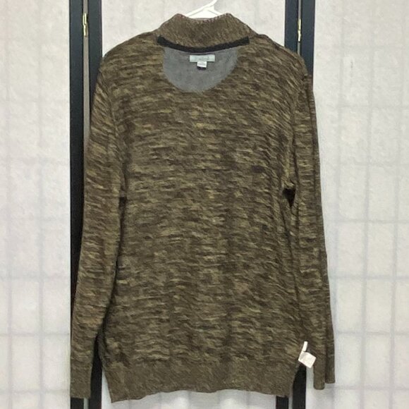 Method Long Sleeve Marled Mock Turtleneck 1/4 Zip Cable Knit Pull On Sweater XXL - Picture 6 of 12